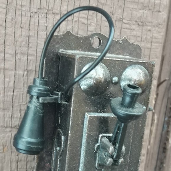 Mini Dollhouse Accessory Cast Iron Pencil Sharpener RARE Vintage Phone Telephone - Picture 9 of 10